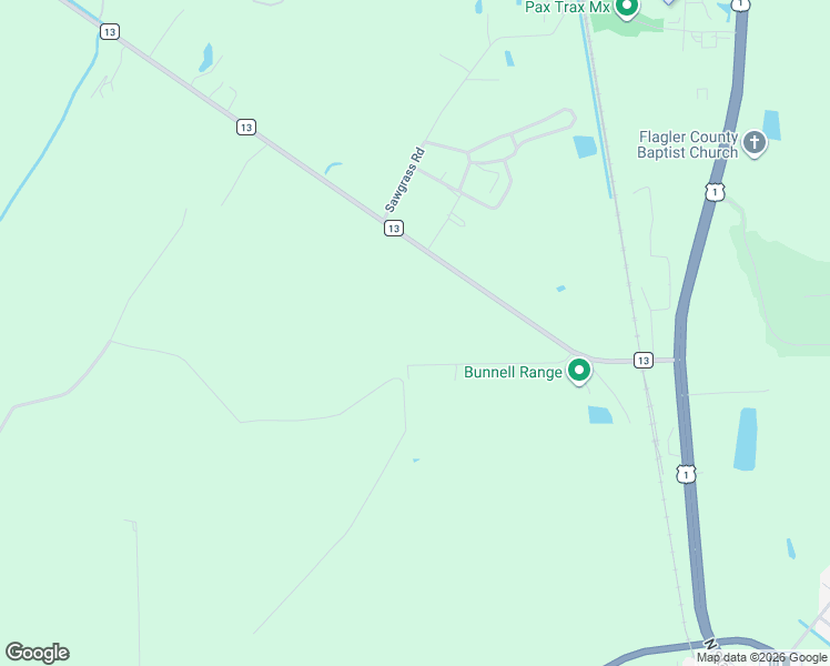 map of restaurants, bars, coffee shops, grocery stores, and more near 450 Opossum Lane in Bunnell