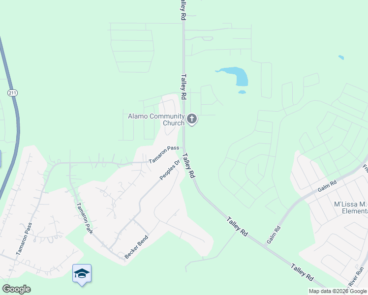 map of restaurants, bars, coffee shops, grocery stores, and more near 5161 Talley Road in San Antonio