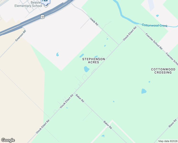 map of restaurants, bars, coffee shops, grocery stores, and more near 7702 Vincik Ehlert Road in Rosenberg