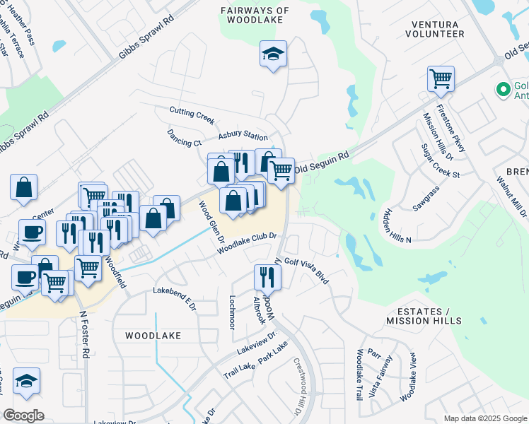 map of restaurants, bars, coffee shops, grocery stores, and more near 7014 Farm to Market Road 78 in San Antonio