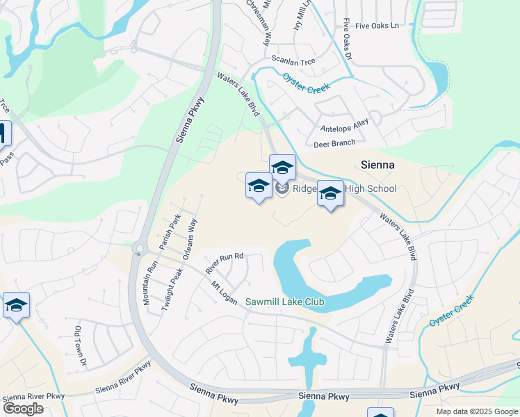 map of restaurants, bars, coffee shops, grocery stores, and more near 500 Waters Lake Boulevard in Missouri City