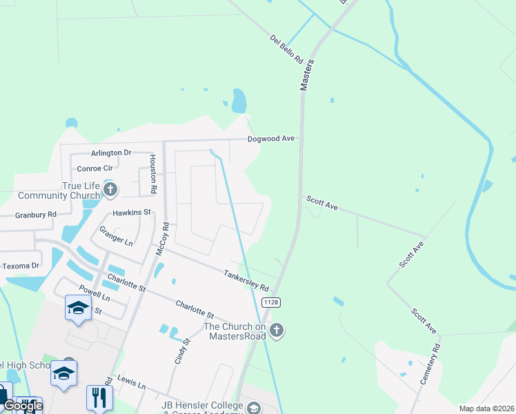 map of restaurants, bars, coffee shops, grocery stores, and more near 7222 Limestone Circle in Manvel