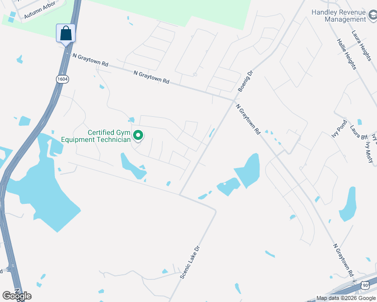 map of restaurants, bars, coffee shops, grocery stores, and more near 10434 Midsummer Meadow in Converse
