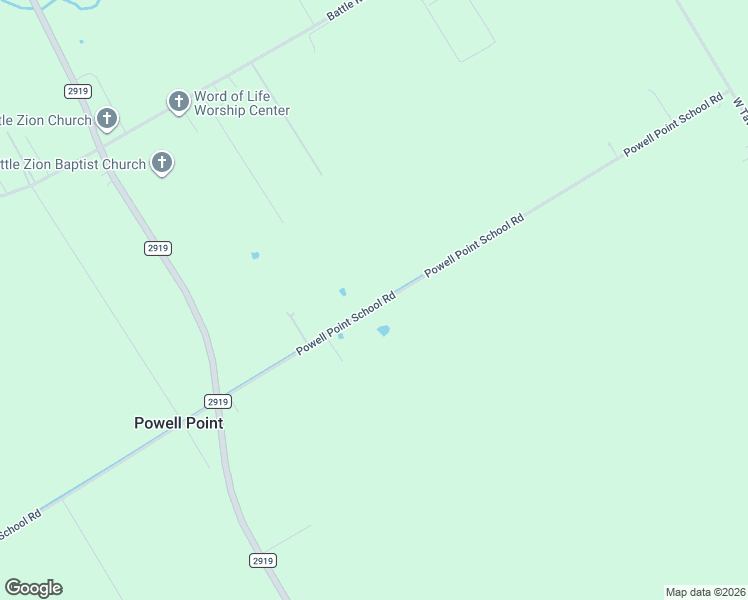 map of restaurants, bars, coffee shops, grocery stores, and more near 12832 Powell Point School Road in Beasley