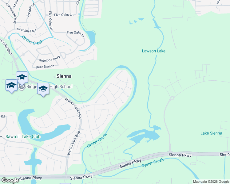 map of restaurants, bars, coffee shops, grocery stores, and more near 10910 Perennial Mist Drive in Sienna Plantation