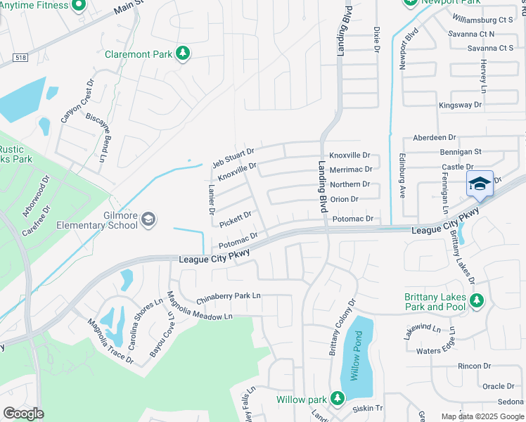 map of restaurants, bars, coffee shops, grocery stores, and more near 2004 Floyd Road in League City