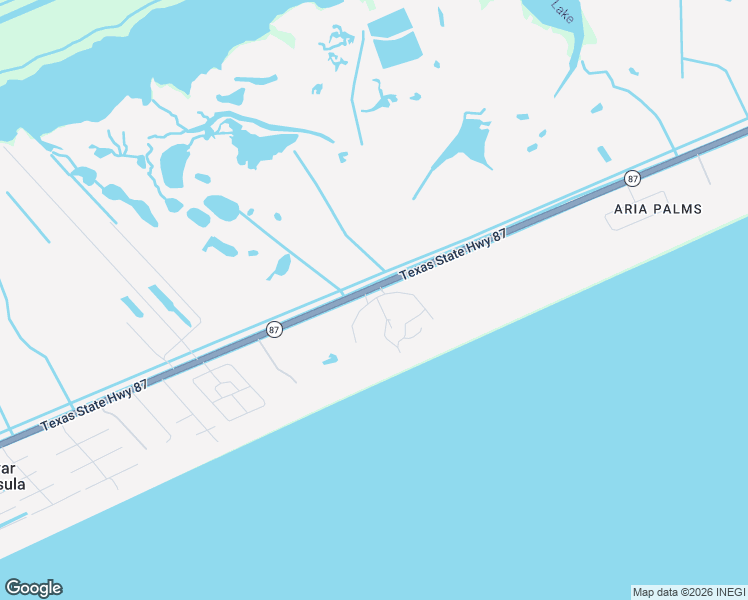 map of restaurants, bars, coffee shops, grocery stores, and more near 929 Seagrass in Bolivar Peninsula