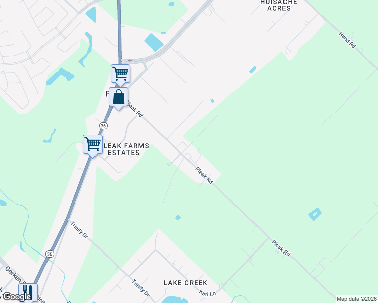 map of restaurants, bars, coffee shops, grocery stores, and more near 5945 Pleak Road in Richmond