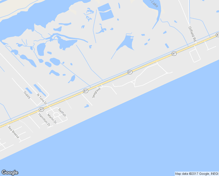 map of restaurants, bars, coffee shops, grocery stores, and more near 953 Seagrass in Bolivar Peninsula