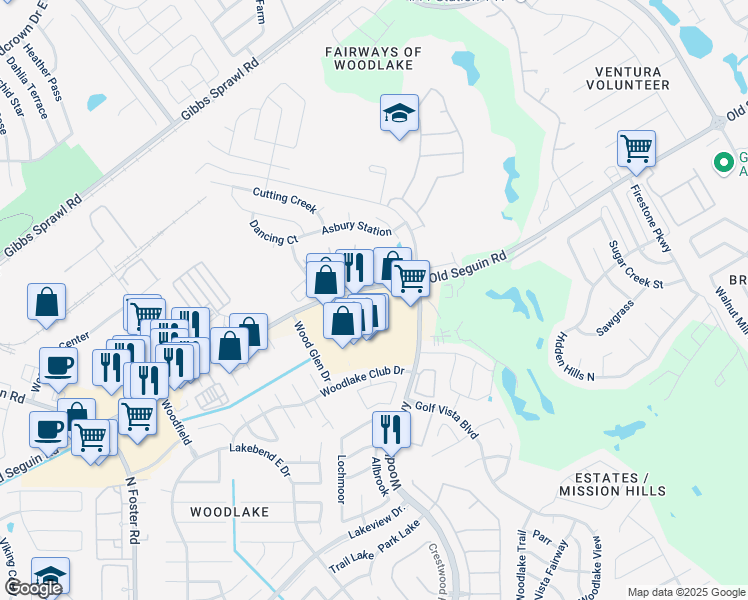 map of restaurants, bars, coffee shops, grocery stores, and more near 7018 Farm to Market Road 78 in San Antonio