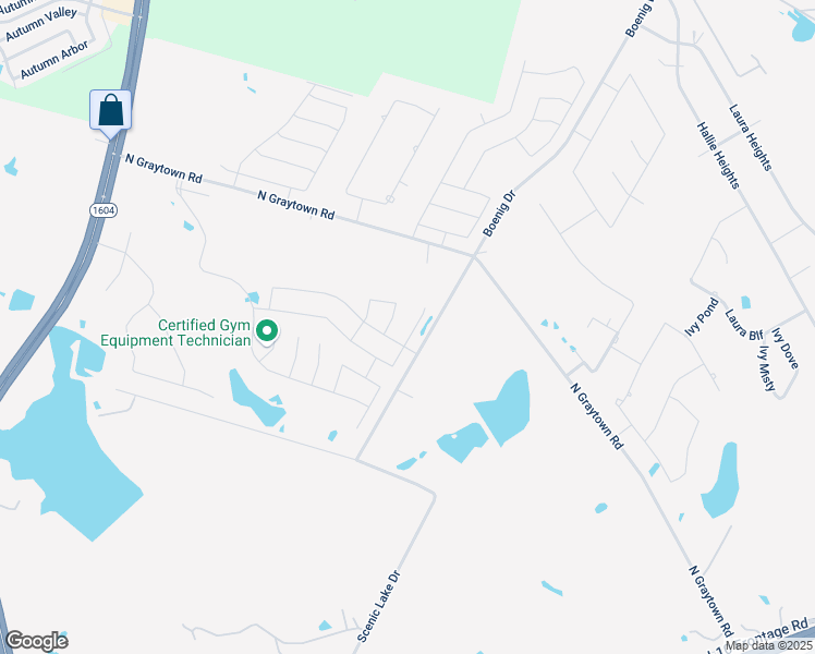 map of restaurants, bars, coffee shops, grocery stores, and more near 5723 Cicada Circle in Converse
