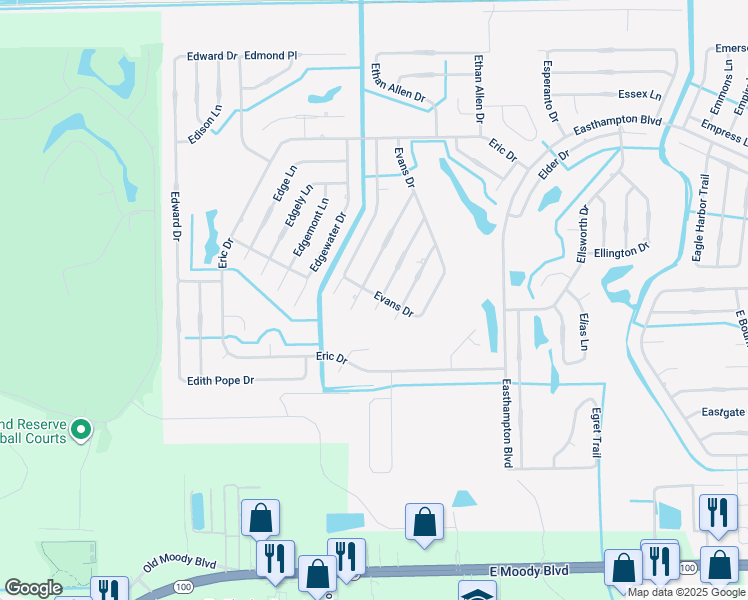 map of restaurants, bars, coffee shops, grocery stores, and more near 2 Evansmill Place in Palm Coast
