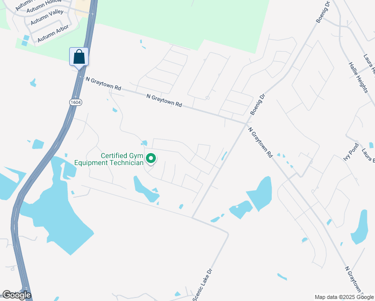 map of restaurants, bars, coffee shops, grocery stores, and more near 10418 Barbeque Bay in Converse