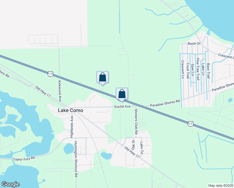 map of restaurants, bars, coffee shops, grocery stores, and more near 1964 U.S. 17 in Crescent City
