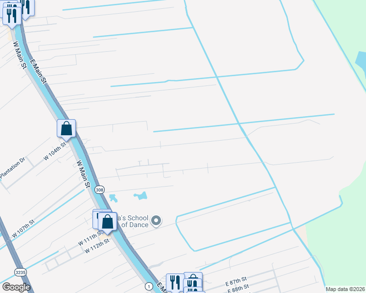 map of restaurants, bars, coffee shops, grocery stores, and more near 470 East 73rd Place in Cut Off