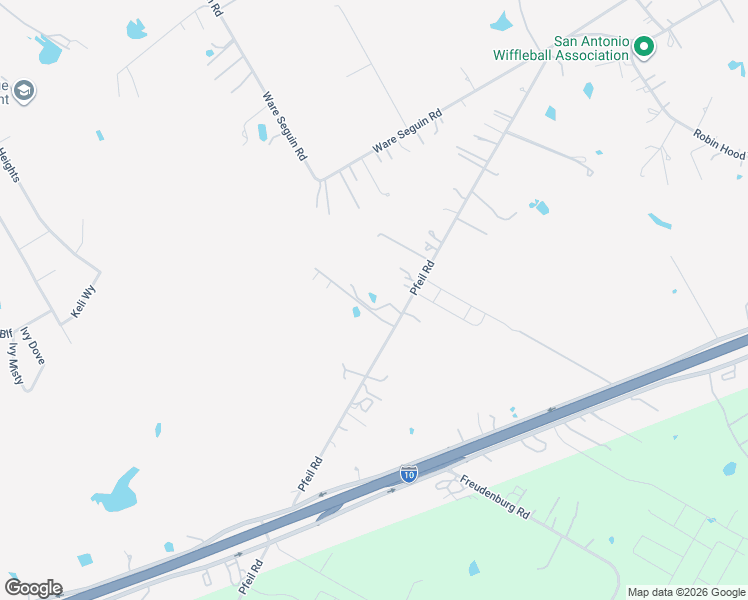 map of restaurants, bars, coffee shops, grocery stores, and more near 6197 Pfeil Road in Schertz