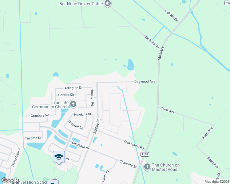map of restaurants, bars, coffee shops, grocery stores, and more near 6406 Falcon Ridge in Manvel