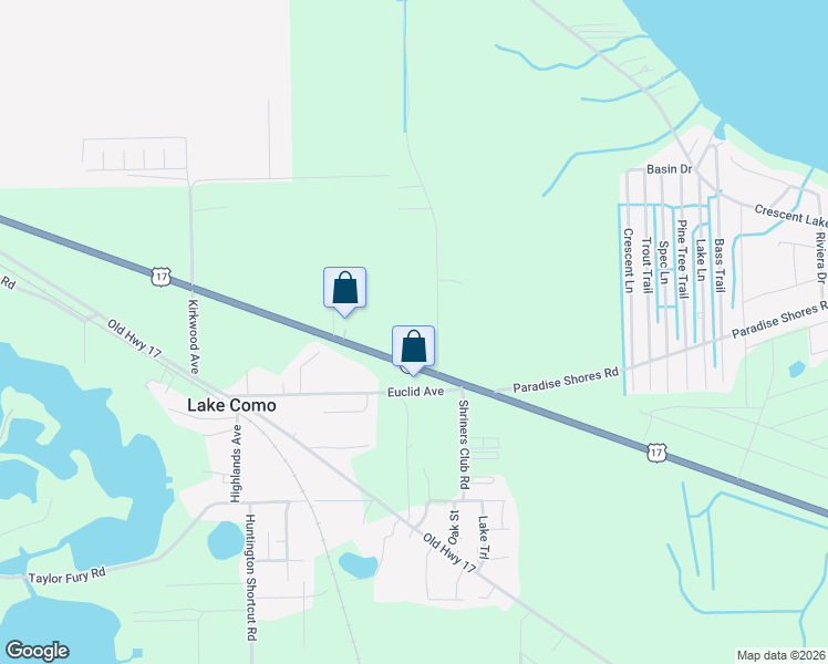map of restaurants, bars, coffee shops, grocery stores, and more near 1964 U.S. 17 in Crescent City
