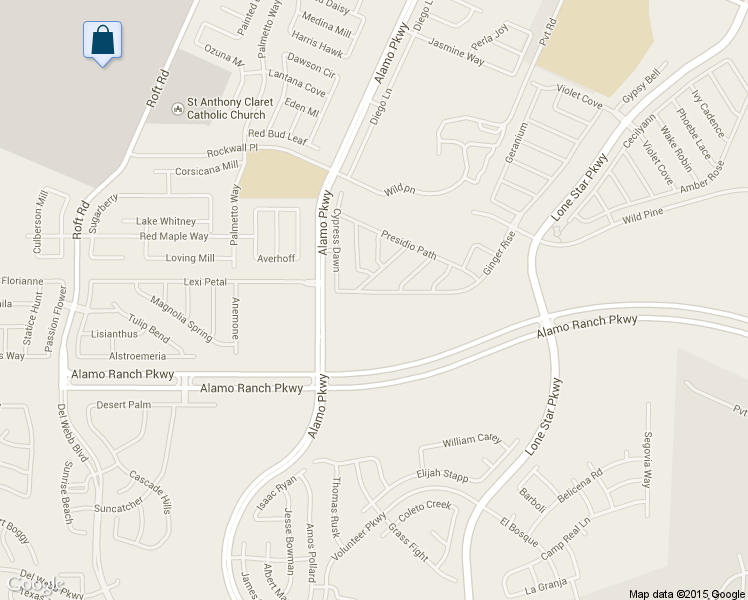 map of restaurants, bars, coffee shops, grocery stores, and more near 5306 Ginger Rise in San Antonio