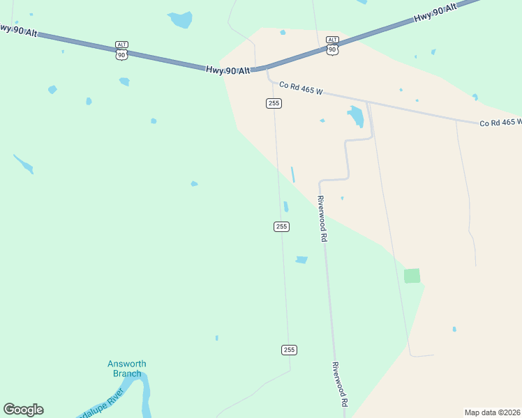 map of restaurants, bars, coffee shops, grocery stores, and more near 542 County Road 255 in Gonzales