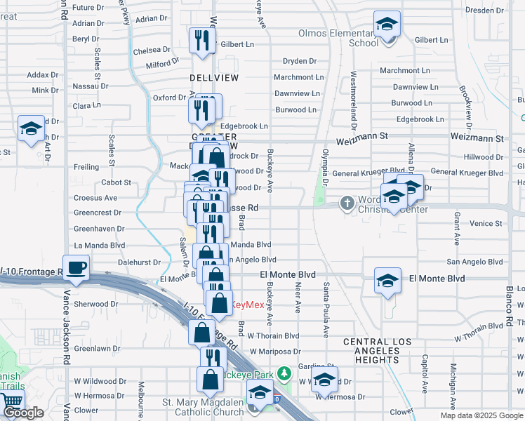 map of restaurants, bars, coffee shops, grocery stores, and more near 2309 Basse Road in San Antonio
