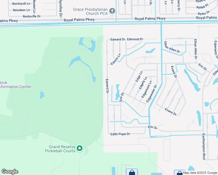 map of restaurants, bars, coffee shops, grocery stores, and more near 95 Edward Drive in Palm Coast