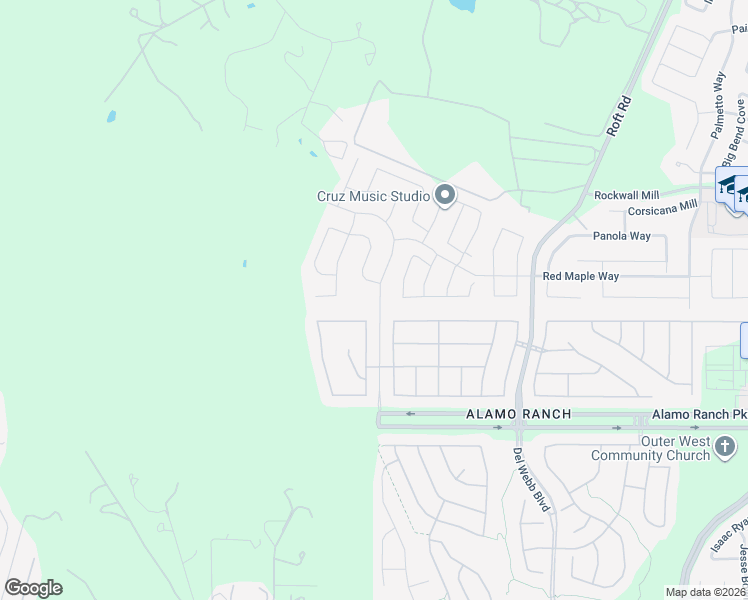 map of restaurants, bars, coffee shops, grocery stores, and more near 13003 Poppy Seed in San Antonio