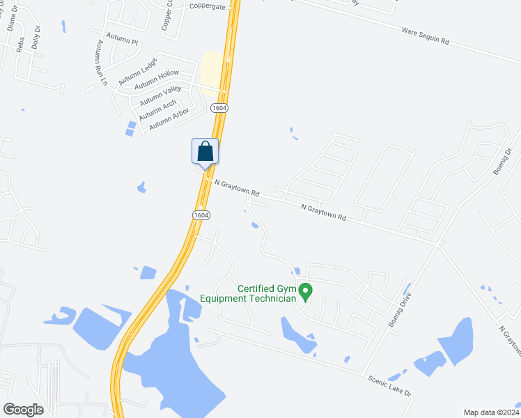 map of restaurants, bars, coffee shops, grocery stores, and more near 10118 Helios Heights in Converse