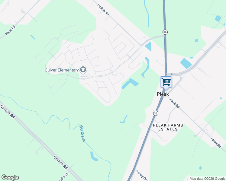 map of restaurants, bars, coffee shops, grocery stores, and more near 4930 Mountain Maple Trail in Rosenberg