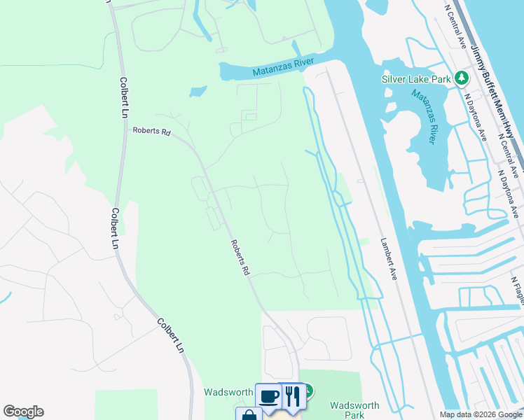 map of restaurants, bars, coffee shops, grocery stores, and more near 38 Perseus Avenue in Flagler Beach