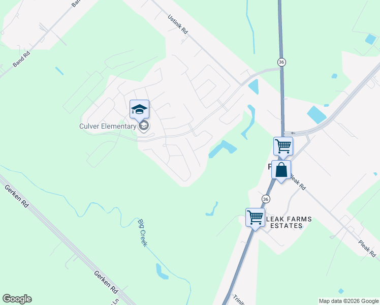 map of restaurants, bars, coffee shops, grocery stores, and more near 4930 Mountain Maple Trail in Rosenberg