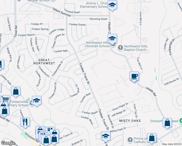 map of restaurants, bars, coffee shops, grocery stores, and more near 8243 Roy Lane in San Antonio