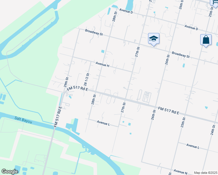 map of restaurants, bars, coffee shops, grocery stores, and more near 2756 Farm to Market Road 517 in San Leon