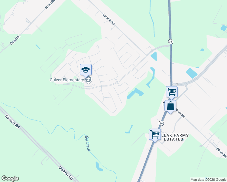 map of restaurants, bars, coffee shops, grocery stores, and more near 4903 Mountain Maple Trail in Rosenberg