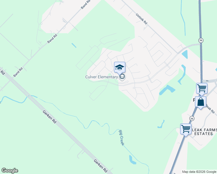 map of restaurants, bars, coffee shops, grocery stores, and more near 4522 Coopers Hill Trail in Rosenberg