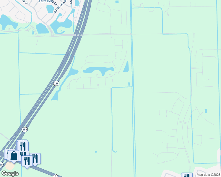 map of restaurants, bars, coffee shops, grocery stores, and more near 6393 Iowa Lane in Manvel