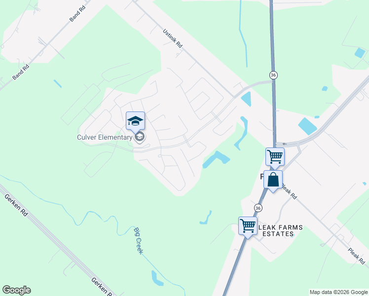 map of restaurants, bars, coffee shops, grocery stores, and more near 4903 Mountain Maple Trail in Rosenberg