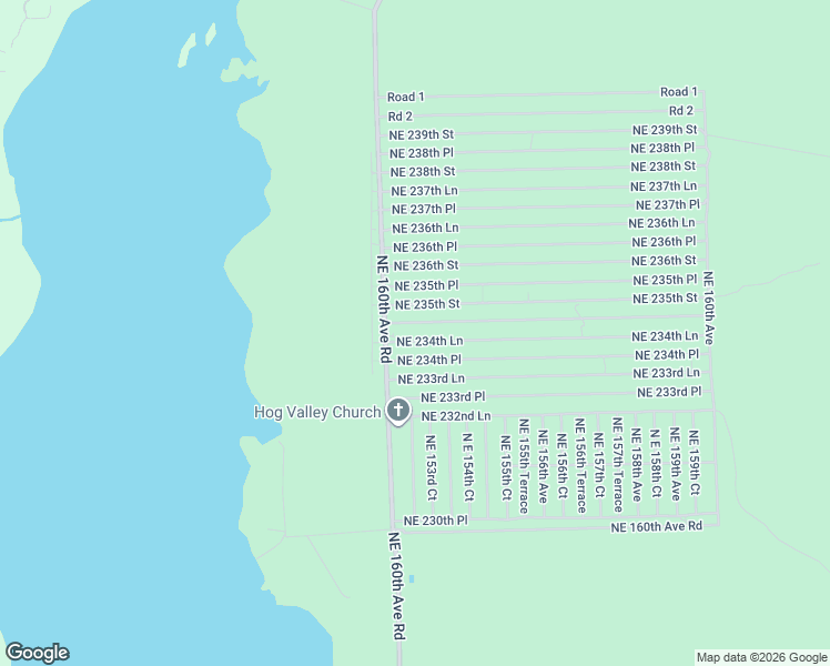 map of restaurants, bars, coffee shops, grocery stores, and more near 15310 Northeast 234th Lane in Fort McCoy