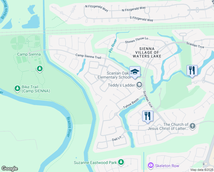 map of restaurants, bars, coffee shops, grocery stores, and more near 2914 Poplar Isle in Missouri City