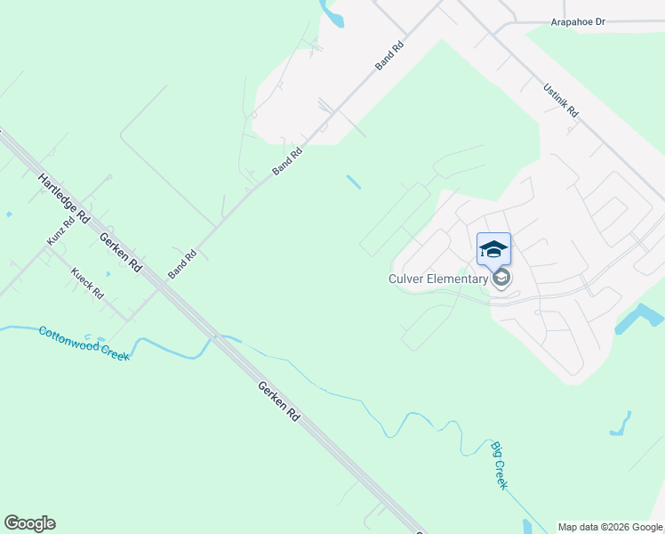 map of restaurants, bars, coffee shops, grocery stores, and more near 3661 Band Road in Rosenberg