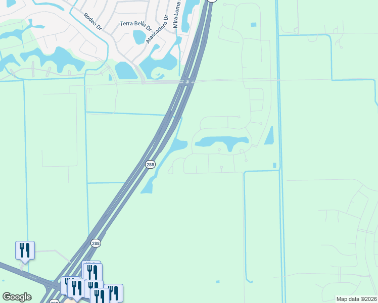 map of restaurants, bars, coffee shops, grocery stores, and more near in Manvel