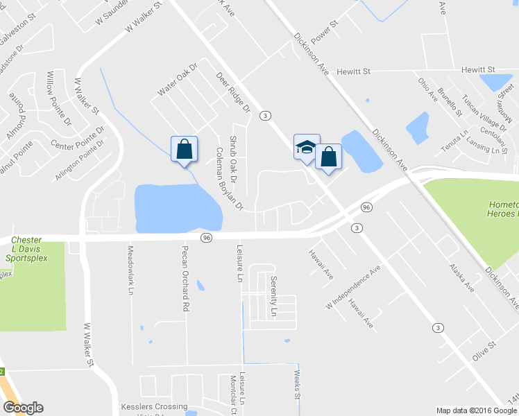 map of restaurants, bars, coffee shops, grocery stores, and more near 1402 Coleman Boylan Dr in League City