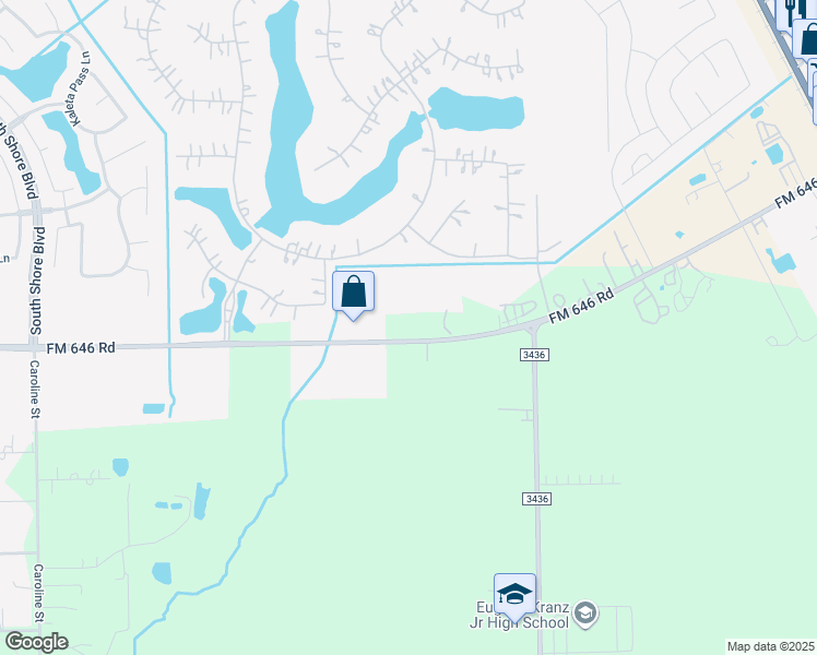 map of restaurants, bars, coffee shops, grocery stores, and more near 4800 FM 646 Road in League City