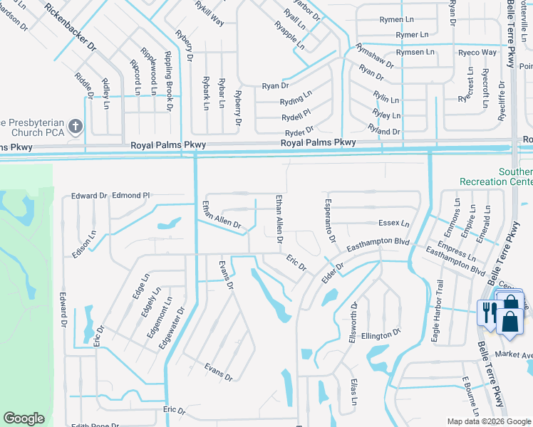 map of restaurants, bars, coffee shops, grocery stores, and more near 5 Ethel Lane in Palm Coast