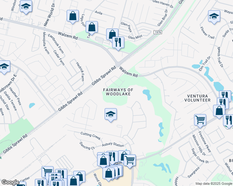map of restaurants, bars, coffee shops, grocery stores, and more near 7030 Winding Draw in San Antonio
