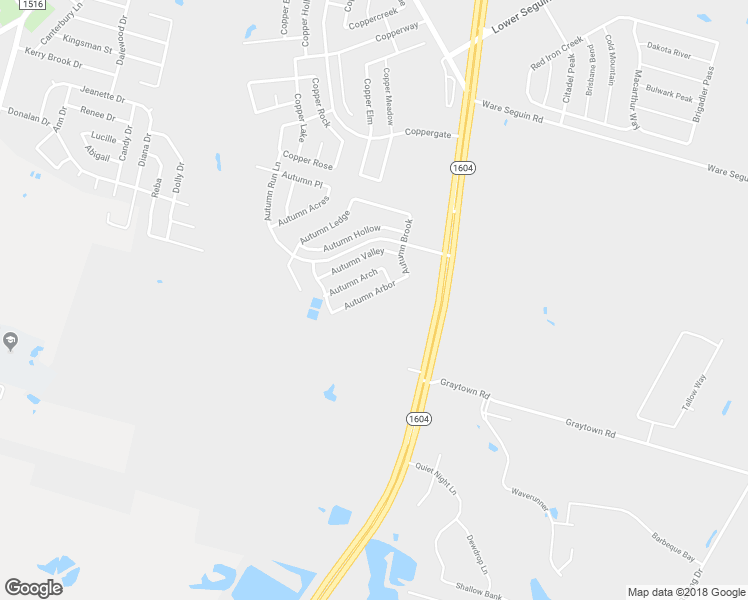 map of restaurants, bars, coffee shops, grocery stores, and more near 9835 Autumn Arbor in Converse