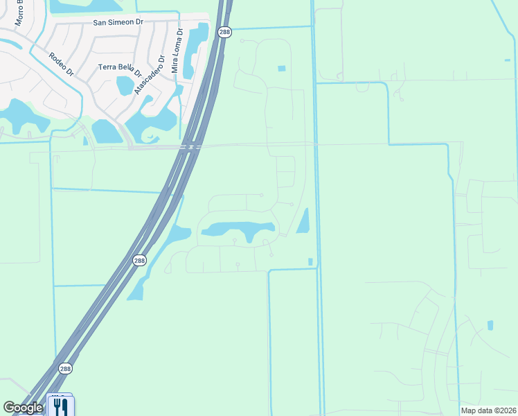 map of restaurants, bars, coffee shops, grocery stores, and more near 4330 Limestone Terrace in Manvel