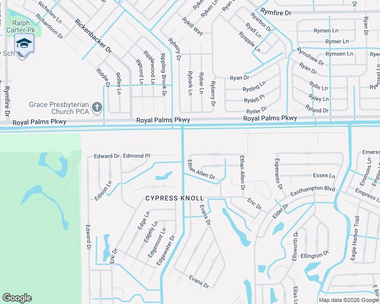 map of restaurants, bars, coffee shops, grocery stores, and more near 54 Ethan Allen Drive in Palm Coast