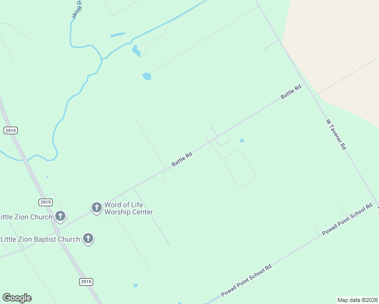 map of restaurants, bars, coffee shops, grocery stores, and more near 12500 Battle Road in Beasley