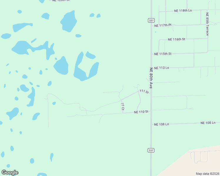 map of restaurants, bars, coffee shops, grocery stores, and more near 7651 111 Lane in Bronson